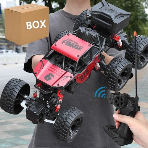 28 cm Rouge B - Voiture électrique télécommandée avec lumières LED pour garçon, Voiture de course, Escalade de cross-country, Pulvérisation, Degré de chute, Cadeau jouet, 2.4G, 4 WDRC, 6WDRC