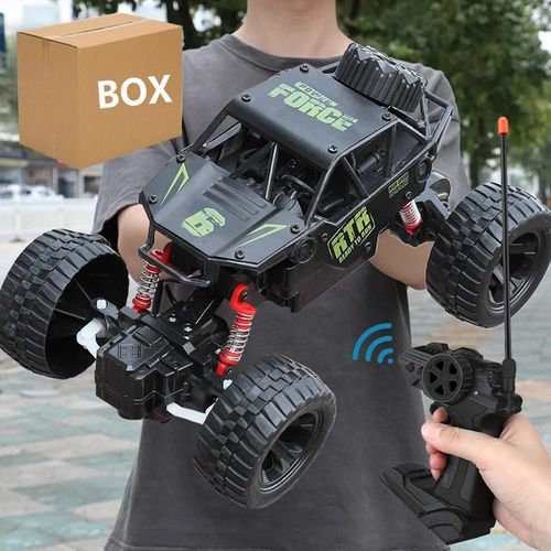 21 cm Noir B - Voiture électrique télécommandée avec lumières LED pour garçon, Voiture de course, Escalade de cross-country, Pulvérisation, Degré de chute, Cadeau jouet, 2.4G, 4 WDRC, 6WDRC