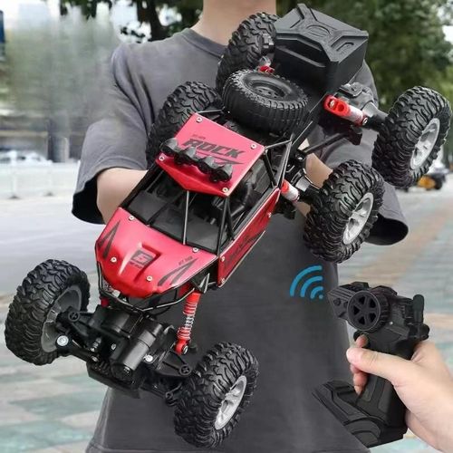 38cm Sans spray Rouge - Voiture électrique télécommandée à six roues motrices, Escalade de cross-country, Pulvérisation, Voiture de course, RC, Degré de chute, Cadeau jouet pour garçon, Chaud, 1: 18