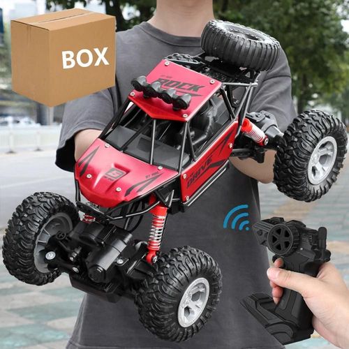 28 cm Rouge B - Voiture électrique télécommandée avec lumières LED pour garçon, Voiture de course, Escalade de cross-country, Pulvérisation, Degré de chute, Cadeau jouet, 2.4G, 4 WDRC, 6WDRC