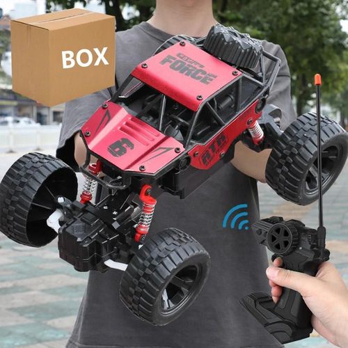 21 cm Rouge B - Voiture électrique télécommandée avec lumières LED pour garçon, Voiture de course, Escalade de cross-country, Pulvérisation, Degré de chute, Cadeau jouet, 2.4G, 4 WDRC, 6WDRC