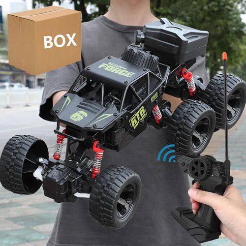 28 cm Noir B - Voiture électrique télécommandée avec lumières LED pour garçon, Voiture de course, Escalade de cross-country, Pulvérisation, Degré de chute, Cadeau jouet, 2.4G, 4 WDRC, 6WDRC