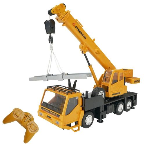 Camion-Grue Télécommandé - Voiture D'ingénierie Télécommandée 10ch Rc, Jouet De Simulation De Grue, Camion Avec Batterie, 8054 1/24