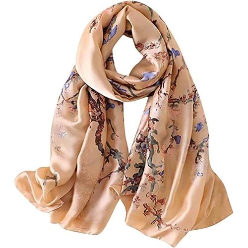 London® Collection De Printemps Foulard En Soie Légère Pour Femme, Châle Pour Le Quotidien, Les Voyages Et Les Cadeaux, Finition Douce, 180 X 90 Cm