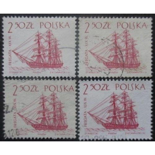 Pologne N°1254 X 4 Oblitéré