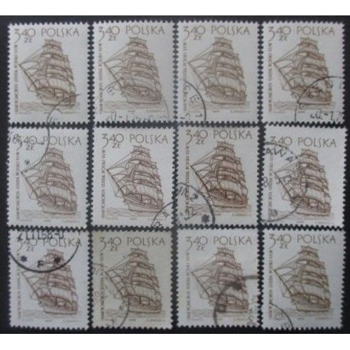 Pologne N°1256 X 12 Oblitéré