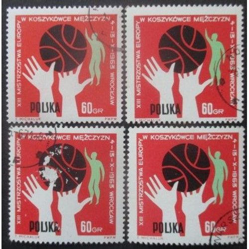 Pologne N°1286 X 4 Oblitéré