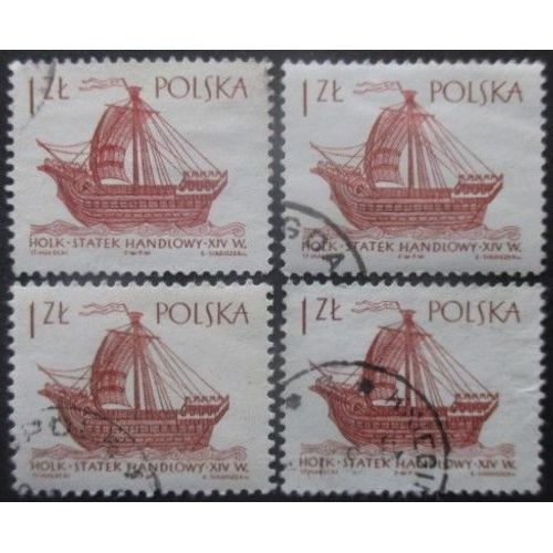 Pologne N°1421 X 4 Oblitéré