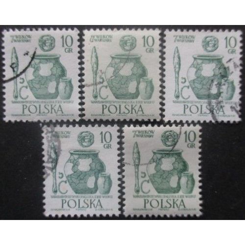 Pologne N°1450 X 5 Oblitéré