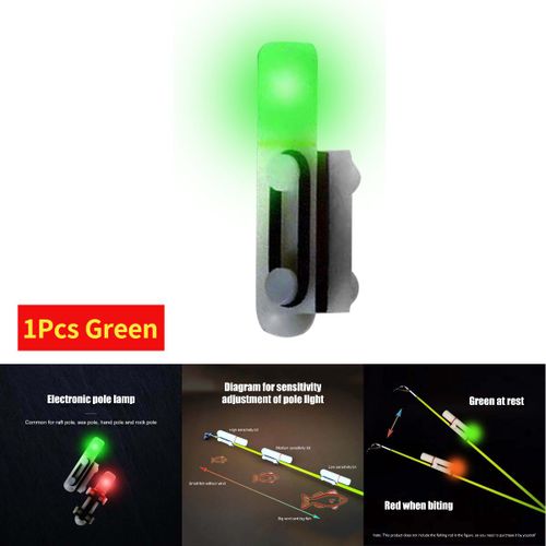 1/2pcs Électronique Canne Bâton Lumineux Lumière Led Couleur Changeante Flotteur S'attaquer Induction Pêche Poisson Détecteurs De Lumière - Type 1pcs Red