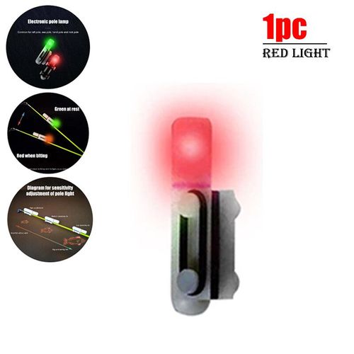 Canne À Pêche Électronique Lumineuse,1 À 2 Pièces,Lumière Led,Couleur Changeante,Matériel De Nuit,Rockfishing,Alarmes De Morsure De Poisson - Type Red-1pc