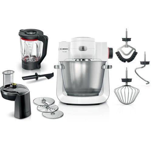 Robot pâtissier Bosch Série 6 MUMS6EW22 1600 W Blanc, Inox brossé