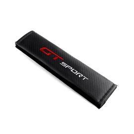 1 Pcs - Couverture De Ceinture De Siège De Voiture En Fiber De Carbone Coussin Épaule Protecteur Gt Sport Emblème Pour Ford Vw Bmw Subaru Toyota Dodge Amg Lada