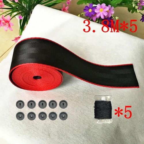 R5 Places 19 Mètres - Ceinture De Sécurité Universelle En Polyester, Accessoire Pour Voiture De Course, Suv, Sedan, 48mm, Orange, Or, Bleu, Rouge