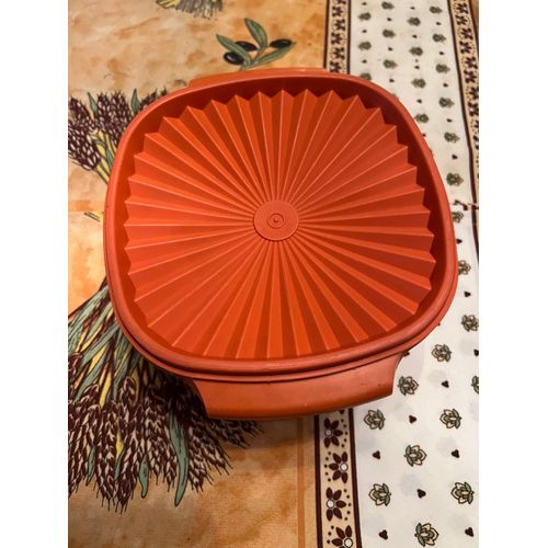 Bol Saladier Couvercle Soleil Tupperware Vintage Orange 