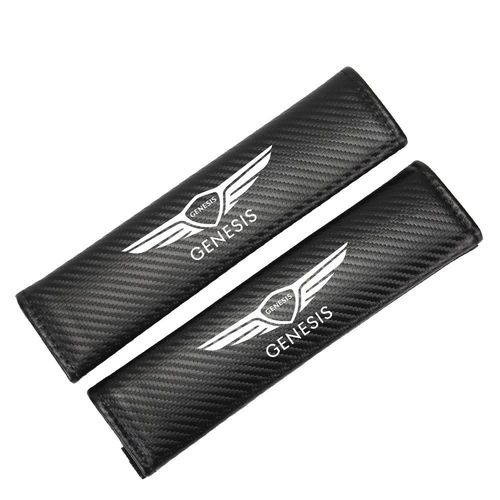 Pour Genèse - Housse De Protection'épaule De Siège De Voiture En Fiber De Carbone, 2 Pièces, Pour Hyundai Genesis G70 G80 G90 Gv60 Gv70 Gv80, Accessoires De Style