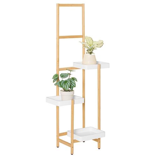 Sobuy Étagère À Fleurs Support De Pots De Fleurs Porte Plante En Bambou À 5 Niveaux Présentoire De Jardin Pour Intérieur Et Extérieu