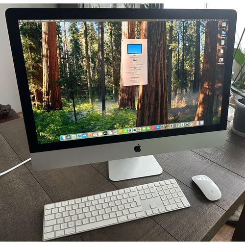 Apple iMac Retina 5K 27 pouces (2019) Intel Core i9 - 3.6 Ghz - Ram 64 Go - SSD 2 To - Radeon Pro Vega 48 8Go