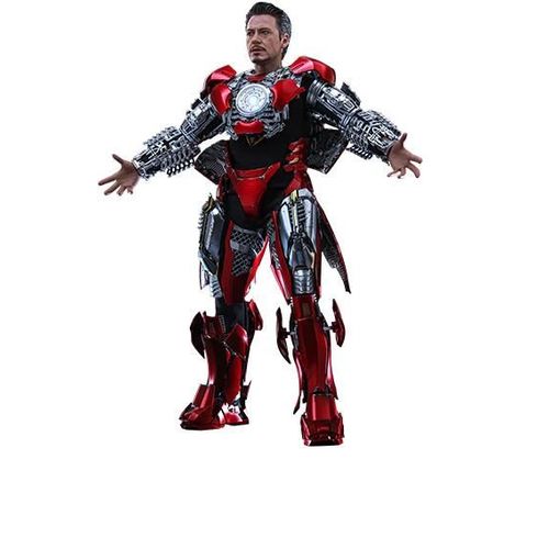 Figurine Hot Toys Mms718b - Marvel Comics - Iron Man - Tony Stark Mark 7 Suit Up Version & Bonus Accessory