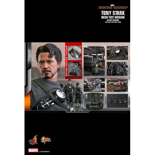 Figurine Hot Toys Mms582 - Marvel Comics - Iron Man - Tony Stark Mech Test Deluxe Version