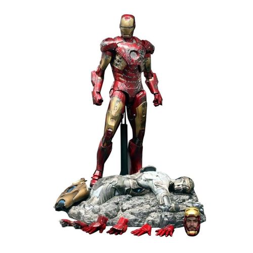 Figurine Hot Toys Mms196 - Marvel Comics - The Avengers - Iron Man Battle Damaged Version Mark 7
