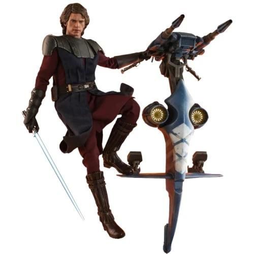 Figurine Hot Toys Tms020 - Star Wars : The Clone Wars - Anakin Skywalker And Stap Standard Version