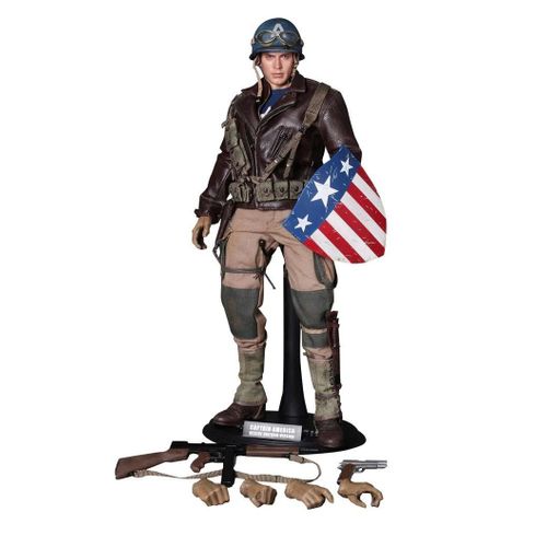 Figurine Hot Toys Mms180 - Marvel Comics - Captain America : The First Avenger - Captain America Rescue Uniform Version