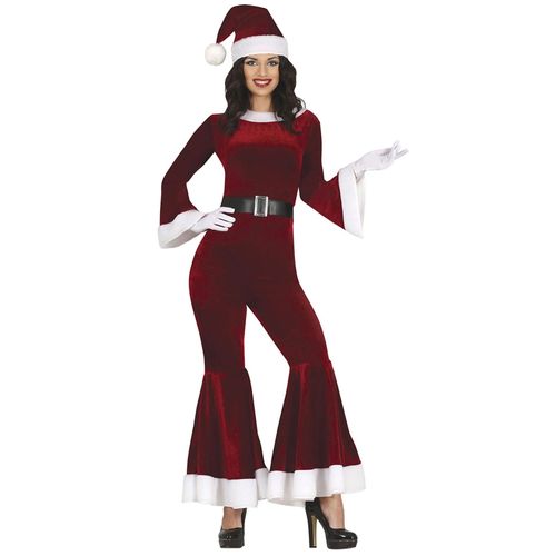 Combinaison Velours Mère Noël Femme - Taille: S (36-38)