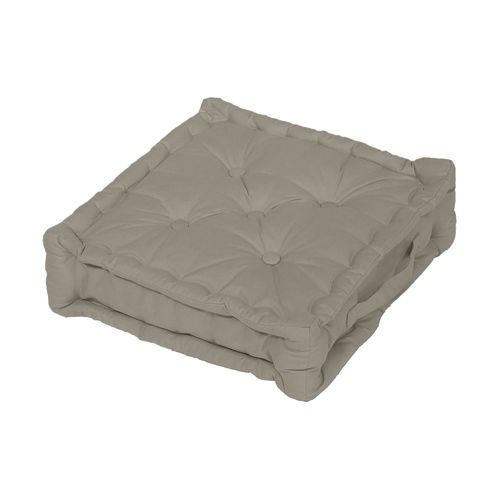 Coussin Tapissier En Coton 50x50x10 Cm Panama Lin, Par Soleil D'ocre