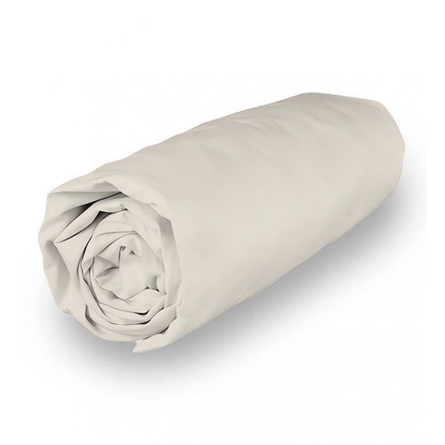 Drap Housse En Polycoton 140x190 Cm Percale Blanc, Par Soleil D'ocre