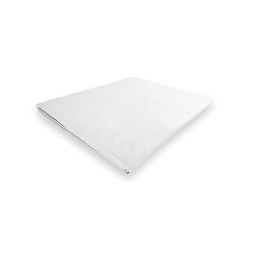 Drap Plat En Polycoton 280x300 Cm Percale Blanc, Par Soleil D'ocre