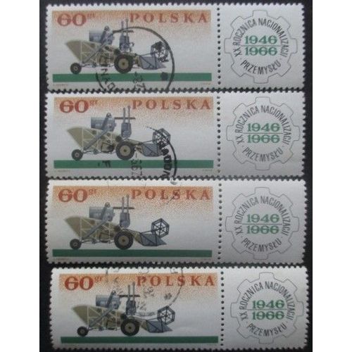 Pologne N°1518 X 4 Oblitéré