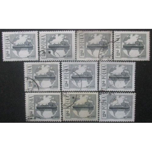 Pologne N°1563 X 10 Oblitéré