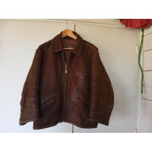 Véritable Blouson Cuir Vintage Redskins B32