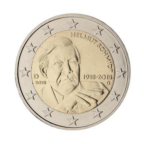 2 Euros Allemagne (D) 2018 Helmut Schmidt