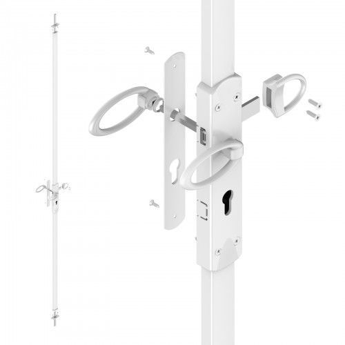 Serrure de volet pour cylindre - 2 ou 3 points - blanc - Multireverso TIRARD