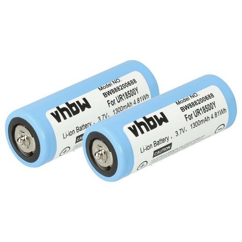 vhbw 2x Batterie compatible avec Braun Pulsonic 9566, 9565 (5674), 5671, 5674, 5673, 9585 (5673) rasoir tondeuse électrique (1300mAh, 3,7V, Li-ion)