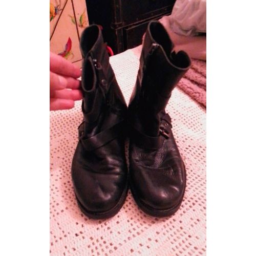 Bottes Mi Montantes Zippées Noires 39 Geox.