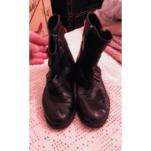 Bottes Mi Montantes Zippées Noires 39 Geox.
