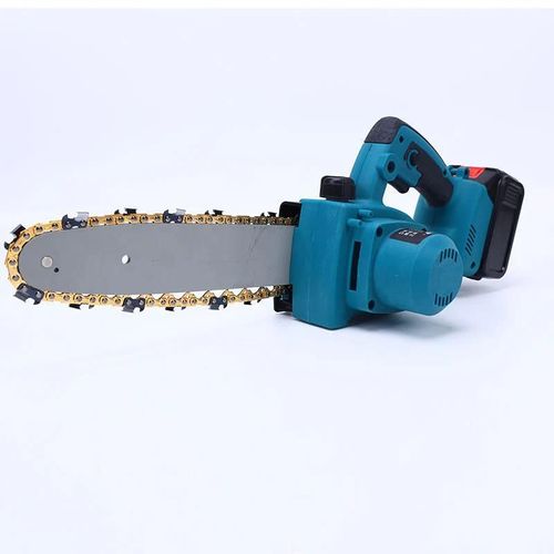 Tronçonneuse électrique, 18V, 5000W, 25cm, 3300rpm, 2 batteries, Bleu