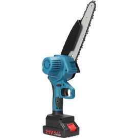 Tronçonneuse électrique, Gisam, rechargeable, 6", 2 chaînes, bleu