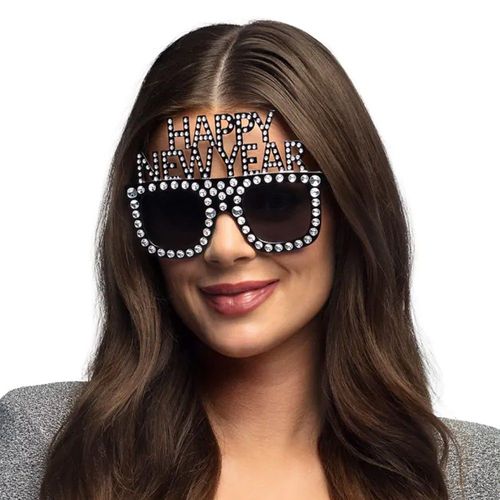 Paire De Lunettes New Year Bling-Bling Noir Adulte