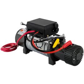 Treuil électrique, 13 500 lb, 12 V, 24 cm, acier, noir