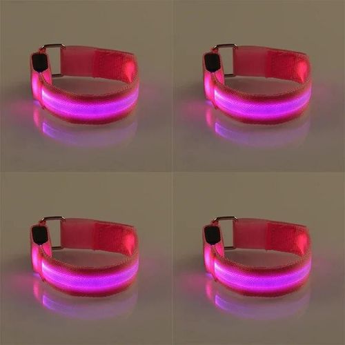 Leggings D'equitation À Led,Accessoires De Course,Fournitures Équestres,Décoration,Visible La Nuit,4 Pièces - Type 4pcs Pink