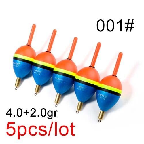 Lot De 5 Flotteurs De Sapin Peche En Mer Flotteur Peche Peche Accessoire Float Tube Bouchon Pechebarguzinsky,Matériel De Pêche En Bouée Verticale,En Cuivre,2.0 + 2.0gr/3.0 + 2.0gr/4.0 - Type 4-001