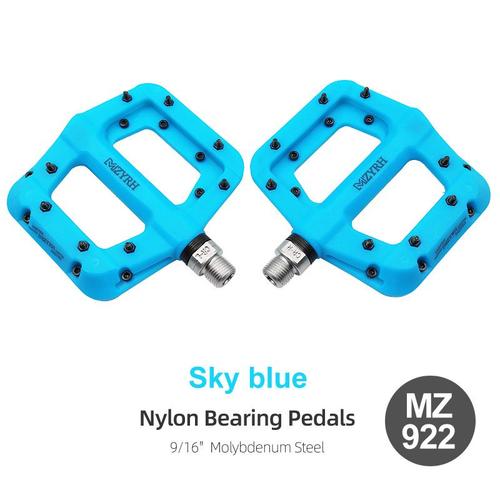 Mzyrh-Pédales Plates Coordonnantes En Fibre De Nylon Pour Vtt,9/16 Pouces,Pour Vélo De Route,Bmx - Type Mz922 Sky Blue