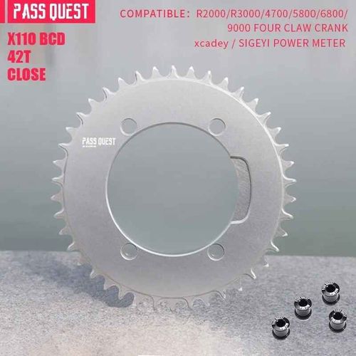 Vilebrequin À Disque Rond Pour Vélo De Route 110bcd,Pour Éventuelles Rill/R2000/R3000/4700/5800/6800/9000 Xcadey/Sigey - Type Silver 42t