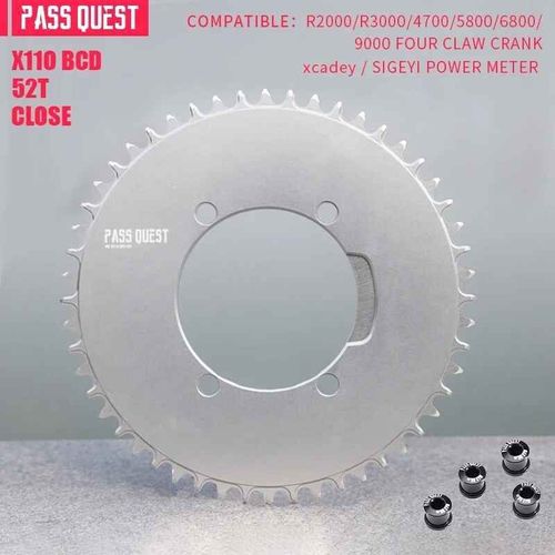 Vilebrequin À Disque Rond Pour Vélo De Route 110bcd,Pour Éventuelles Rill/R2000/R3000/4700/5800/6800/9000 Xcadey/Sigey - Type Silver 52t