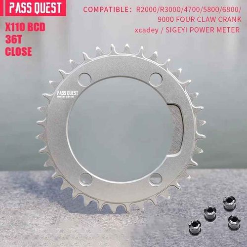 Vilebrequin À Disque Rond Pour Vélo De Route 110bcd,Pour Éventuelles Rill/R2000/R3000/4700/5800/6800/9000 Xcadey/Sigey - Type Silver 36t