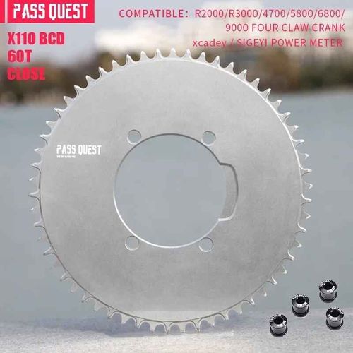 Vilebrequin À Disque Rond Pour Vélo De Route 110bcd,Pour Éventuelles Rill/R2000/R3000/4700/5800/6800/9000 Xcadey/Sigey - Type Silver 60t